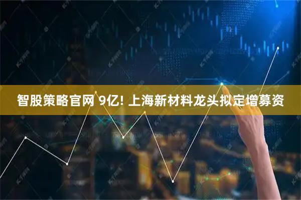 智股策略官网 9亿! 上海新材料龙头拟定增募资