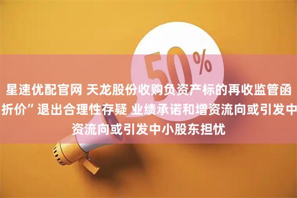 星速优配官网 天龙股份收购负资产标的再收监管函 外部股东“折价”退出合理性存疑 业绩承诺和增资流向或引发中小股东担忧